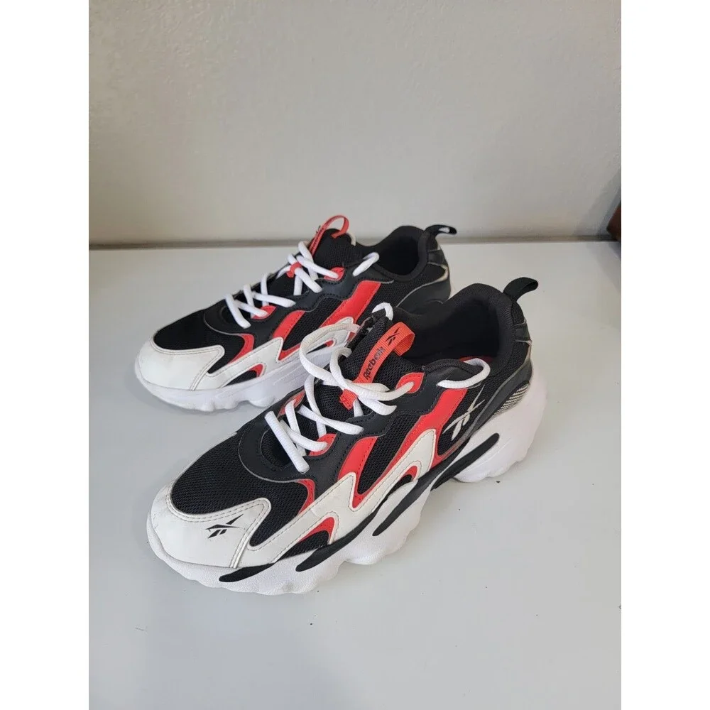 Reebok DMX 1000 Men’s Size 9 Radiant Red Black White Chunky Running Shoes